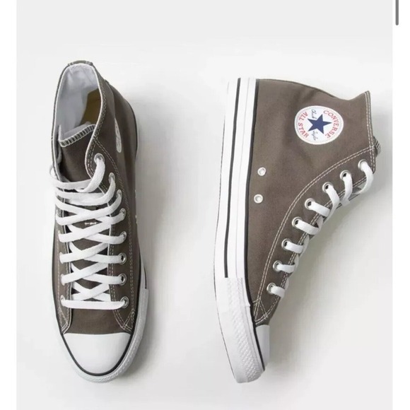 CONVERSE Chuck Taylor All Star High Top Shoes Men's Size 9 Charcoal Grey NEW - Picture 2 of 6